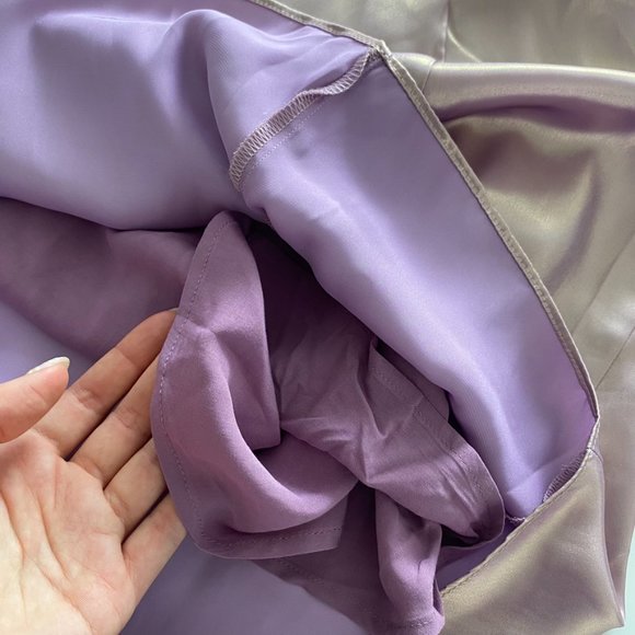 UO purple Mallory Metallic Asymmetrical Slip Dress - Picture 11 of 12